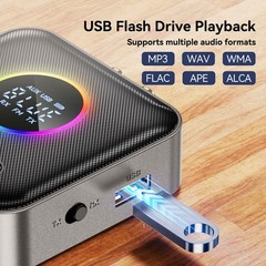 Bluetooth 5.4 Audio Receiver Transmitter FM USB 3.5MM AUX RCA Stereo HIFIAdapter
