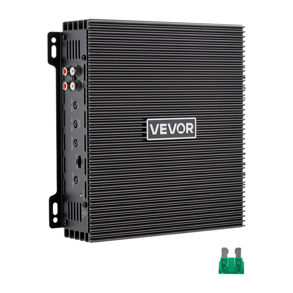 VEVOR Car Audio Amplifier Car Amplifier 2-Channel Class AB Max. 2x300W at 4 Ohms