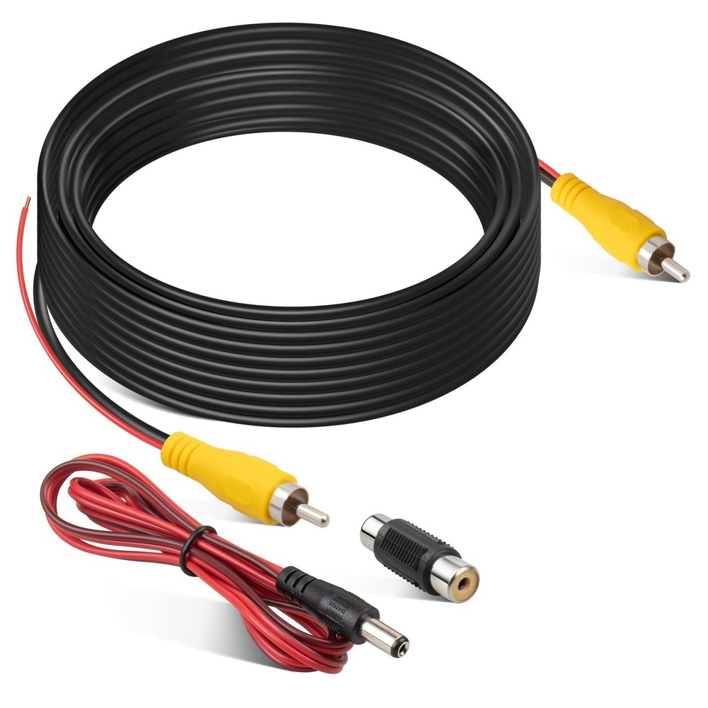 20ft RCA Video Extension Cable for Car Backup Camera Aftermarket Radio