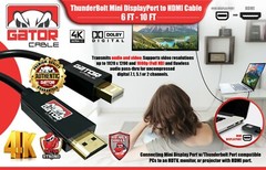 Mini DisplayPort to DisplayPort Cable Mini DP to DP Adapter HD Video 4K 60Hz 6FT