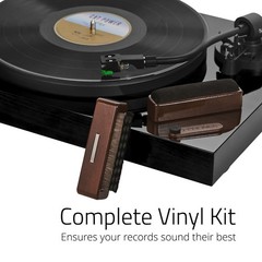 Fluance Vinyl Record Cleaning Kit with Anti-Static, Velvet & Stylus Brushes