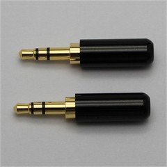3Pcs 3.5mm Gold Plated Copper Male Stereo Mini Jack Plug Soldering Connector