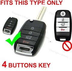 Silicone Case Keyless Entry Protector Cover for Kia Sorento Soul Fold Key Fob