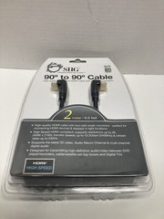 SIIG 10 feet 90 Degree to 90 Degree Cable – 2M – HDMI for Audio/Video Device