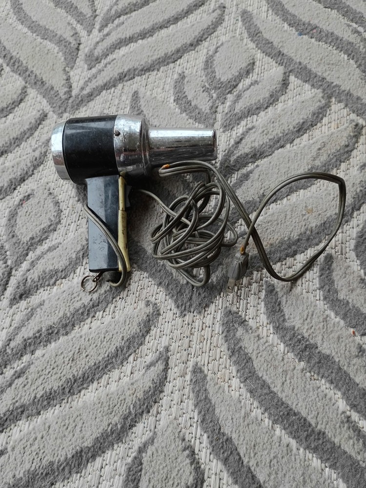 Working Vintage Black & Silver 400W Electric Heat Gun, Plastic/Metal Pistol Grip