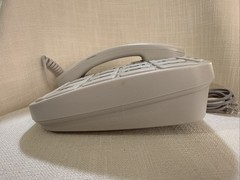 Large Number Big Button Telephone Handset White Home Phone with Speaker & Memory