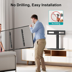 Universal Swivel TV Stand Base, Table Top TV Stand for 37 to 65, 70, 75 Inch LCD