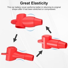 10 Pack Silicone Battery Terminal Covers for 10-4AWG Wire, Insulated Battery Ter