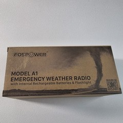 FosPower FOSPWB2376 Emergency Solar Crank Portable NOAA Weather Radio -NIB