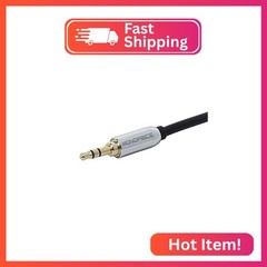 Monoprice Audio Cable – 6 Feet – Black | 3.5mm Stereo Male to RCA Stereo Male Go