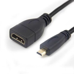 2 Pack Micro HDMI Type D Male To HDMI A Female Cable Adapter Converter Connector