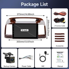 9″ Wireless Carplay & Android Auto Stereo for 2002-2006 Toyota Camry with JBL
