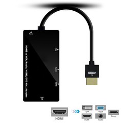 HDTV /DVI / VGA/Audio to HDTV 4in1 Dongle Adapter Multiport Splitter Converter