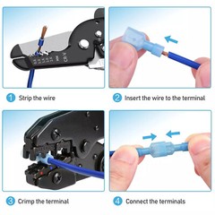 240X Insulated Spade Terminal Male Female Crimp Quick Disconnect Wire Connectors