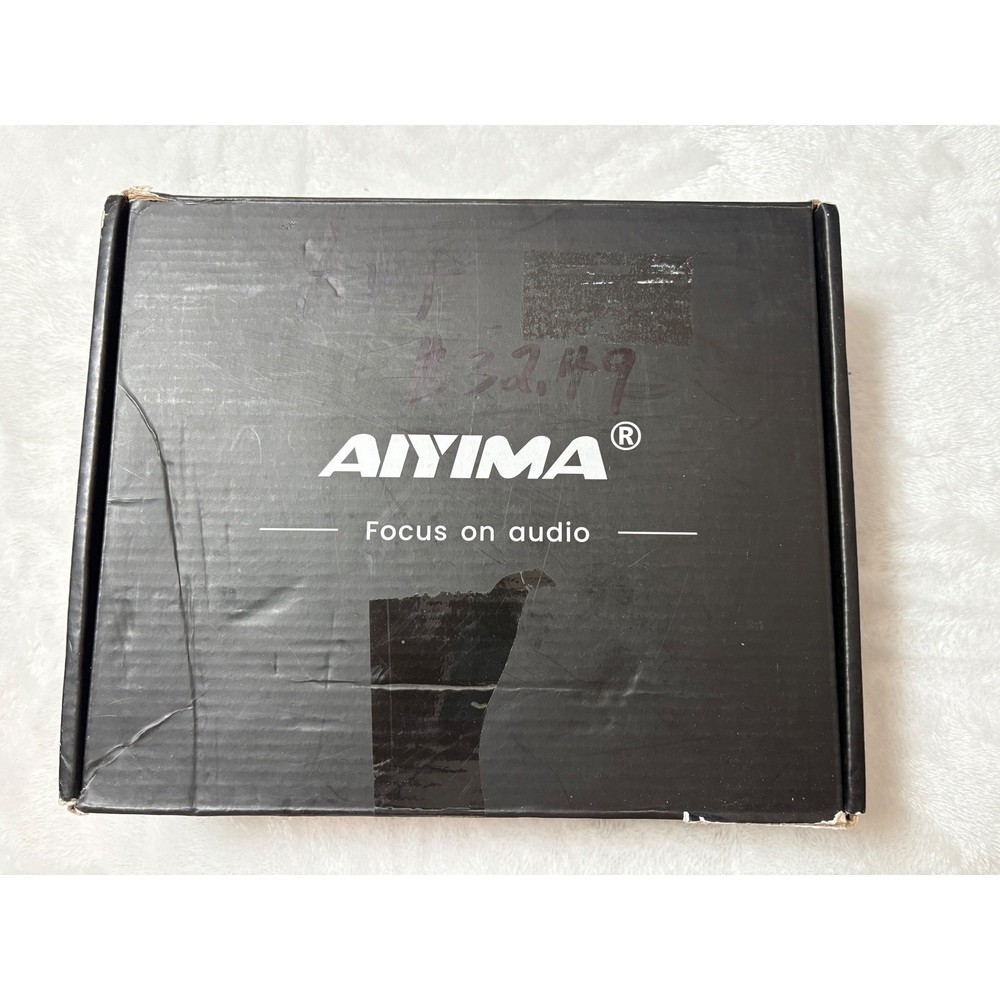 AIYIMA Audio Amplifier Black Compact Desktop HiFi Amp with 32V 5A Power Adapter