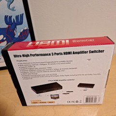 HDMI Ultra-High Performance Amplifier Switcher 3 Ports w/Remote no power cord.