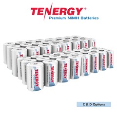Tenergy Premium C and D High Capacity NiMH Rechargeable Batteries 1.2V Lot
