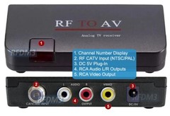 Universal NTSC PAL RF Coax CATV To RCA Video Audio Demodulator TV Tuner