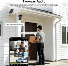 8MP 6K Triple Lens Solar Security Camera Outdoor, 5GHz/2.4GHz WiFi Wireless PTZ