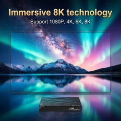 vSeeBox V6 Max 8K Android 14 TV Box |4GB RAM +64GB ROM |Backlit Bluetooth Remote