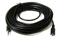 12FT 3.5mm Audio Stereo Headphone M-F Male to Female Extention Plastic Cable