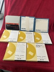 Lot of 8 Sony 1/4″ Reel To Reel Tapes In Box Japan 7 SLH-180 & 1 Super 150