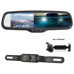 4.3″Car Rear View Mirror Monitor with No1 Bracket Backup Camera License Plate US