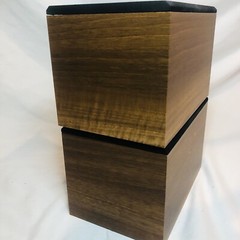Angel’s Horn Bookshelf Speakers Wood Grain Pair Tested & Working 18W 4ohm