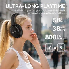 Bluetooth Headphones over Ear 40 Hours Playtime Wireless Microphone 5.3 Hifi