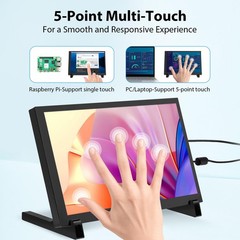 Touchscreen Monitor 10.1 Inch 1280×800 IPS LCD HD Black ELECROW Portable Display