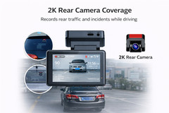 4K Dash Cam Front Rear WiFi GPS 64GB Hardwire Kit Dual Power Night Vision