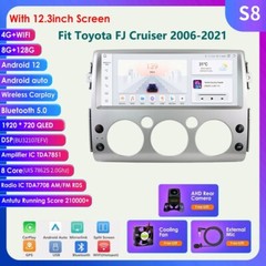 12.3″ 8+128GB Carplay Android 13 Navi Radio For Toyota FJ Cruiser 2006-2021+CAM