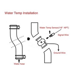 Coolant Temperature Sensor, Aluminum Durable Construction Coolant Hose Adapter