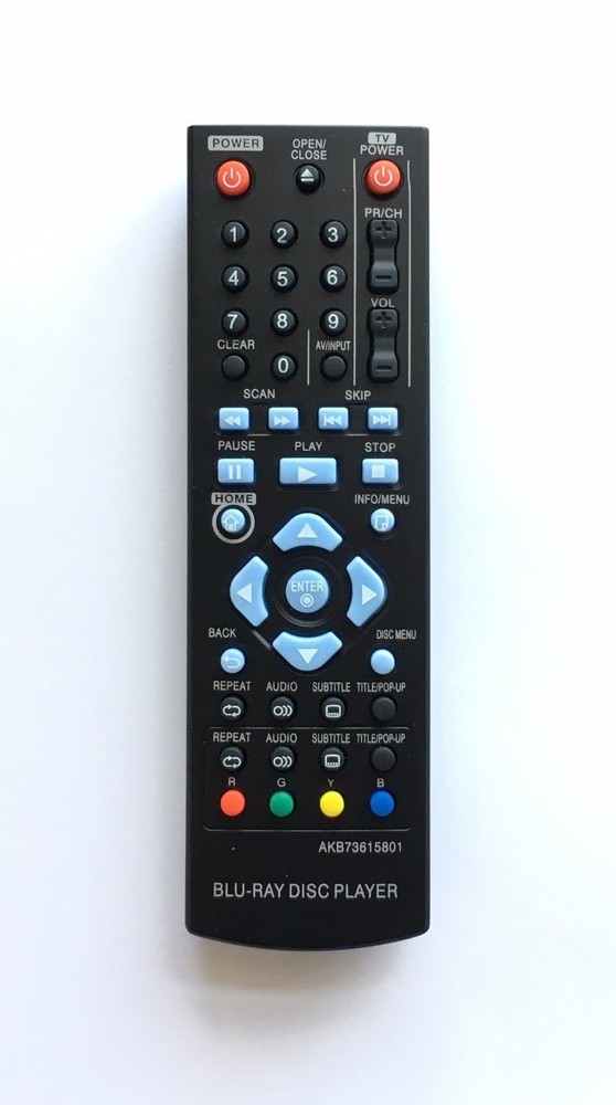 GHYREX New Remote AKB73615801 For LG DVD Player BP220N BP320N BP325