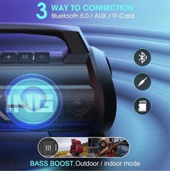 W-KING D10 Portable Speaker Bluetooth Wireless 120W Max Loudest&70W Deep Bass