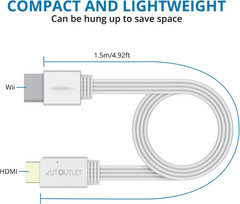 Wii to HDMI Converter 1080P 5ft 150cm Adapter HDMI Cable Output