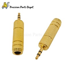 2X3.5mm Male to 6.5mm Female Plug Jack Stereo Headphone Audio Adapter Connector
