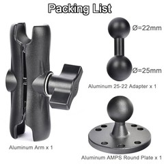 Aluminum GPS Mount with 22mm Ball Connector, Compatible with Garmin