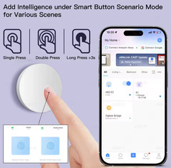 Zigbee Smart Push Button Wireless Switch Battery Powered Intelligent Scene