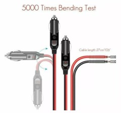 4 PACK Fused 12V ~ 24V Male Car Cigarette Lighter Plug Socket Connector Cable