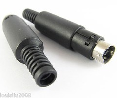 24pcs 8 Pin Mini DIN Plug Connector Plastic Handle