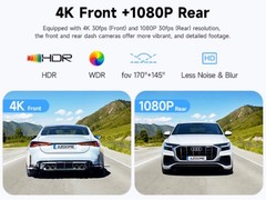 4K+1080P Dash Cam Front and Rear for Audi 2019-2026 Q3 Q5 Q6 Q7 Q8,A3 A4 A5 A6