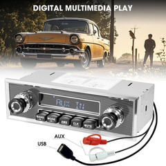 Bluetooth Retro Radio for Classic Vehicles: Single Din Vintage Stereo for Car –