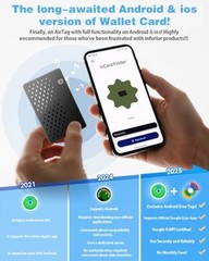 0.06in Slim Tracker Card – 10 Years Battery – Bluetooth Black