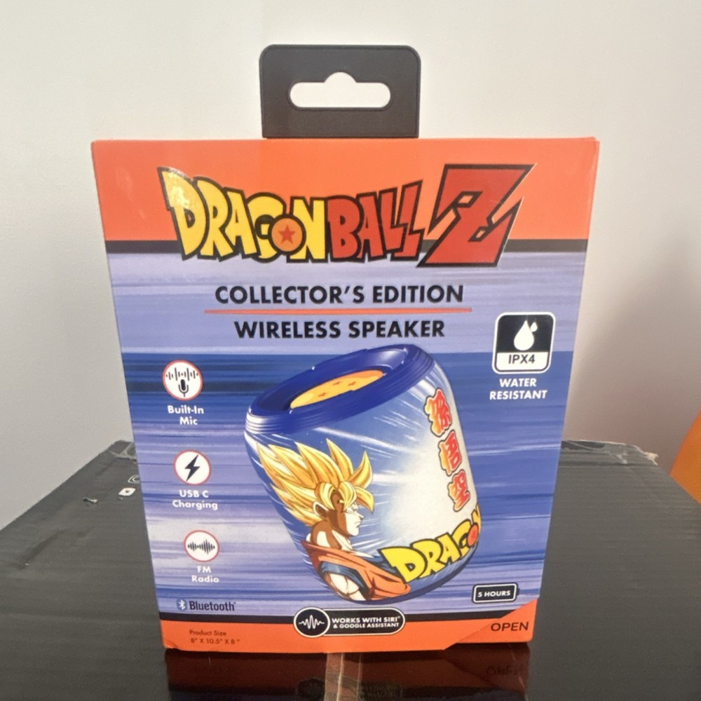 Dragon Ball Z Collectors Edition Wireless Speaker With Built In Mic, Bluetooth.