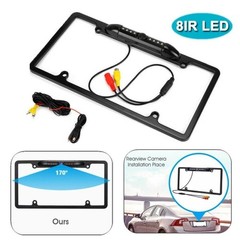 NEW License Plate Metal Frame Rear View Backup Camera CMOS HD LED Night Vision