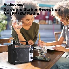 Multi-Band AM/FM/SW1-2 Radio Transistor Radio AC or Battery Operated with Best R
