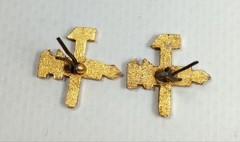 Vintage Lot 8 pcs Collectible Soviet Aluminum Small Badges-Emblems for Clothing