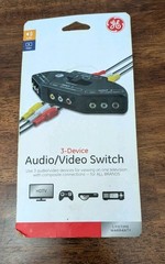 General Electric Black 3-Device Audio/Video Switch
