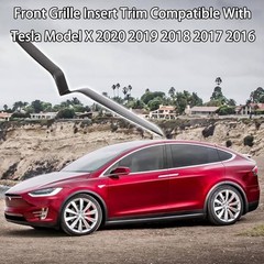 Front Grille Insert Trim Compatible With Tesla Model X 2020 2019 Carbon Fiber